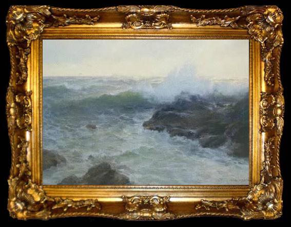 framed  Lionel Walden Crashing Surf, oil painting by Lionel Walden, ta009-2